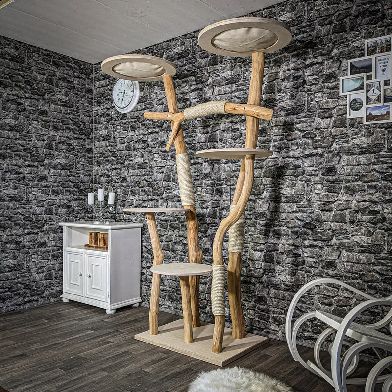 Naturkratzbaum 2294 Kratzbaum Natur Holz Design 205 cm hoch