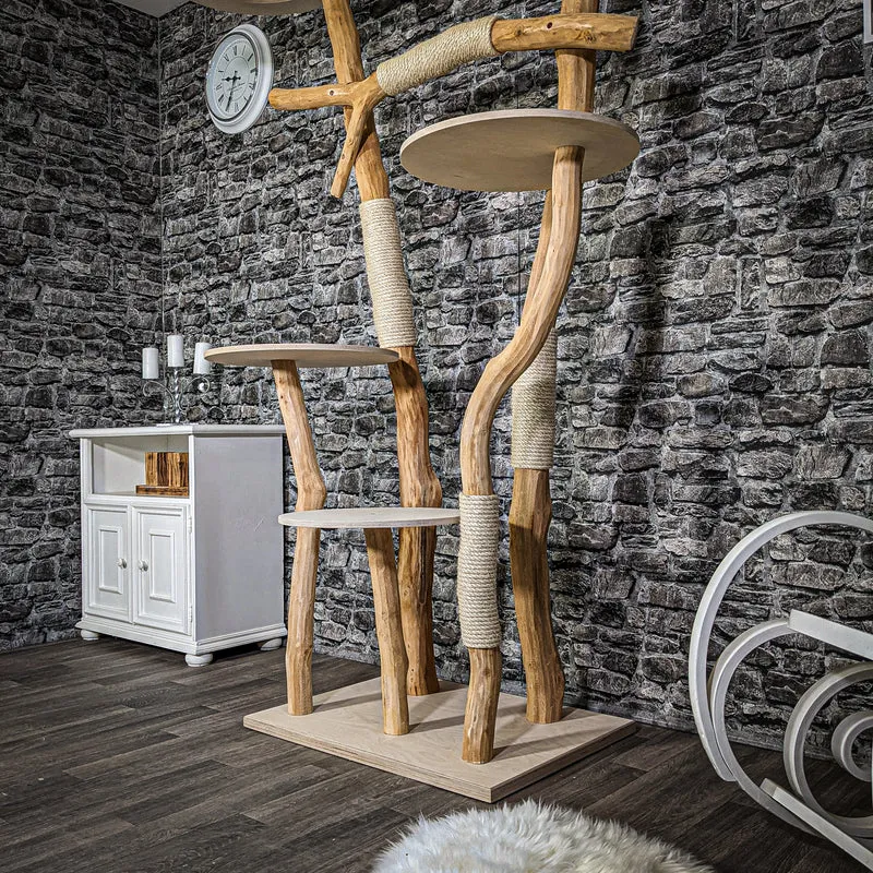 Naturkratzbaum 2294 Kratzbaum Natur Holz Design 205 cm hoch