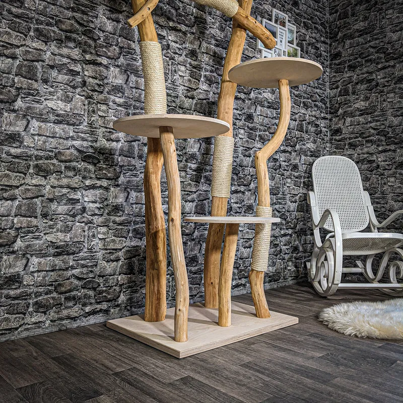 Naturkratzbaum 2294 Kratzbaum Natur Holz Design 205 cm hoch