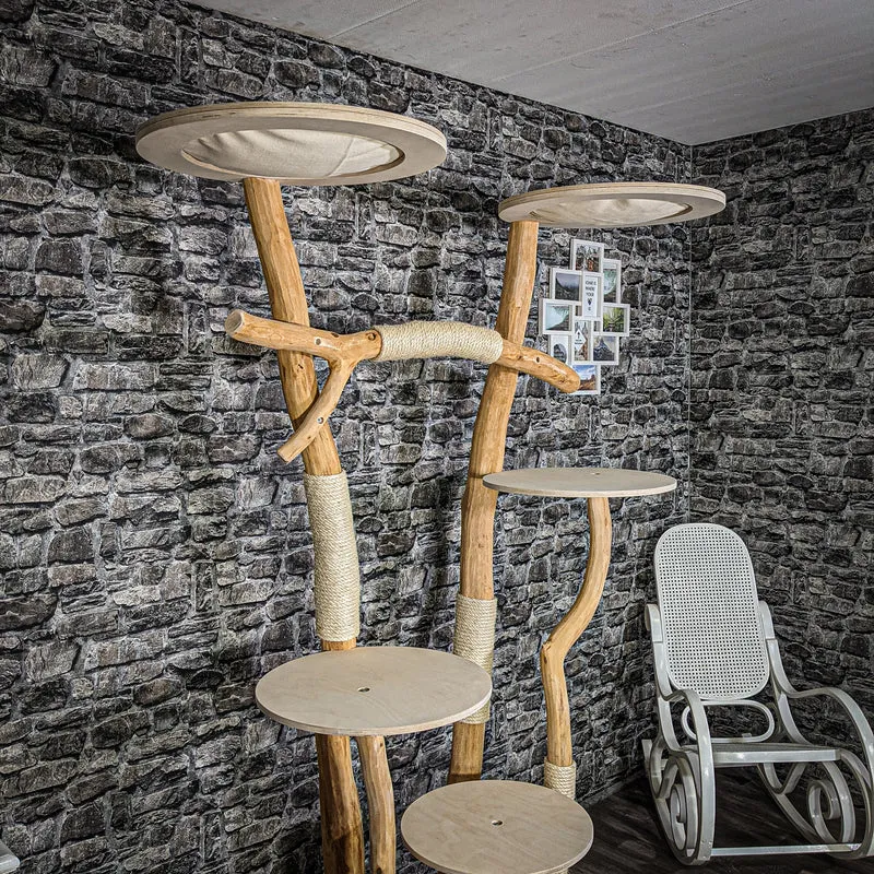 Naturkratzbaum 2294 Kratzbaum Natur Holz Design 205 cm hoch