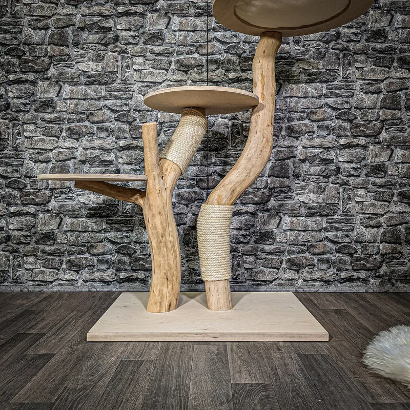Naturkratzbaum 2293 Kratzbaum Natur Holz Design 118 cm hoch