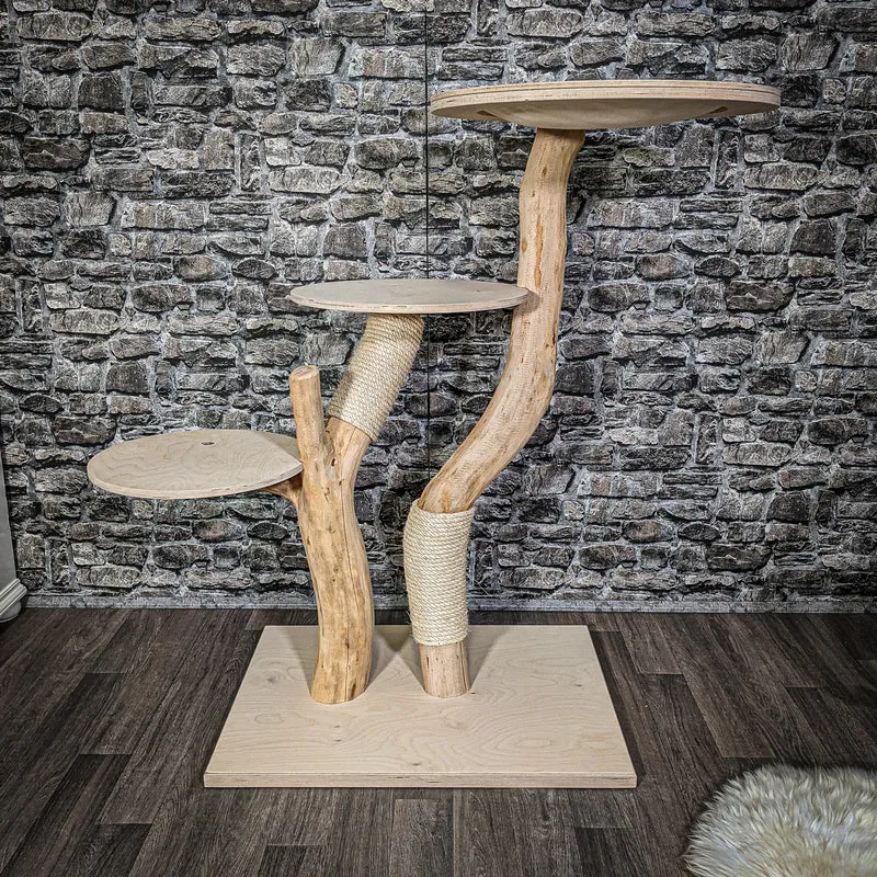 Naturkratzbaum 2293 Kratzbaum Natur Holz Design 118 cm hoch