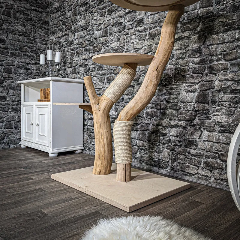 Naturkratzbaum 2293 Kratzbaum Natur Holz Design 118 cm hoch