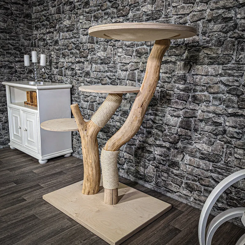 Naturkratzbaum 2293 Kratzbaum Natur Holz Design 118 cm hoch