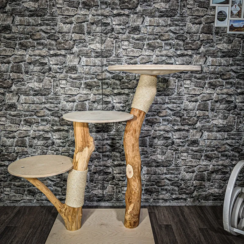 Naturkratzbaum 2292 Kratzbaum Natur Holz Design 123 cm hoch