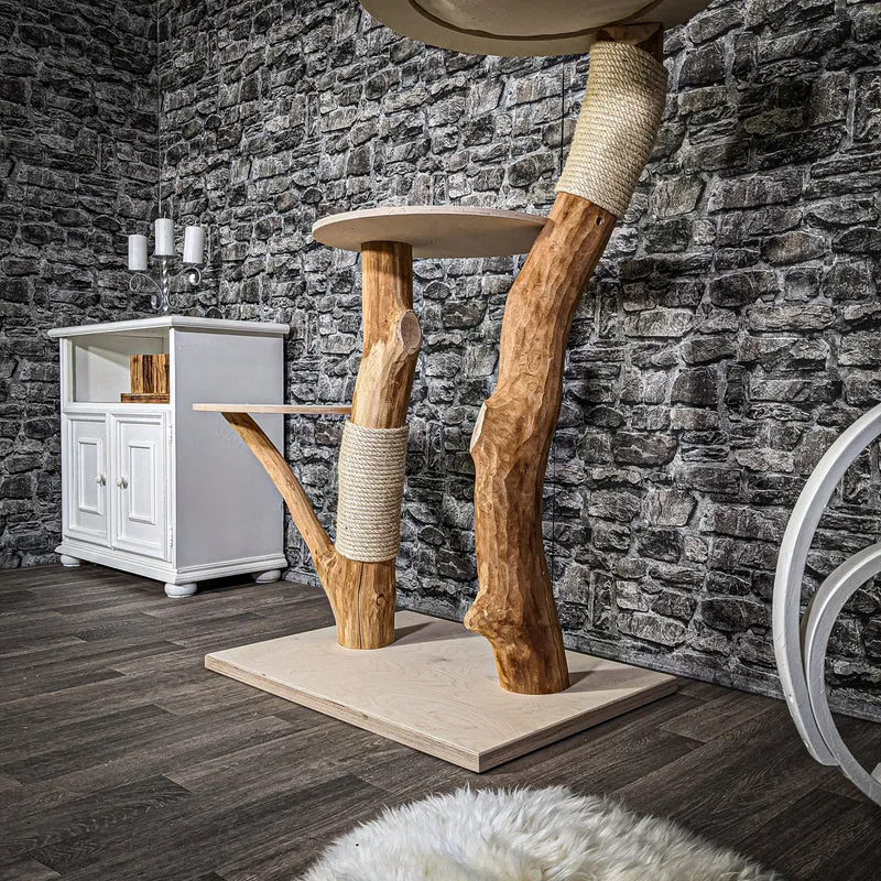 Naturkratzbaum 2292 Kratzbaum Natur Holz Design 123 cm hoch