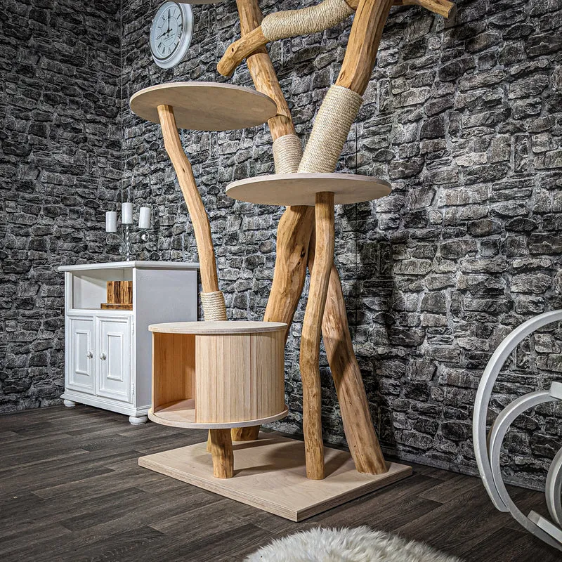 Naturkratzbaum 2291 Kratzbaum Natur Holz Design 202 cm hoch
