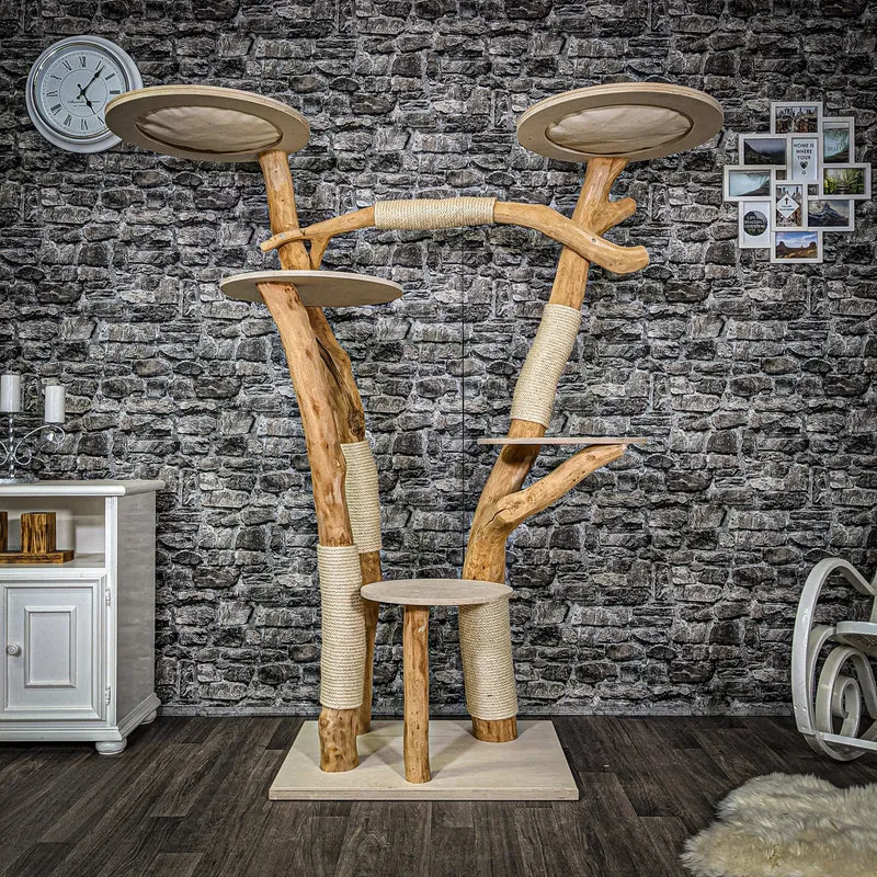 Naturkratzbaum 2290 Kratzbaum Natur Holz Design 183 cm hoch
