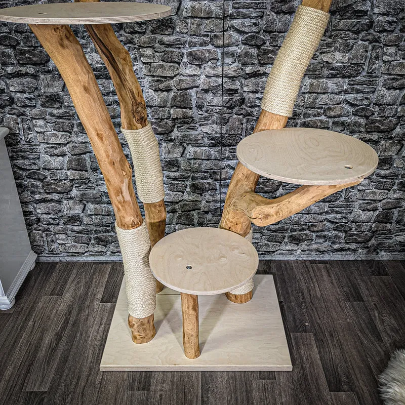 Naturkratzbaum 2290 Kratzbaum Natur Holz Design 183 cm hoch
