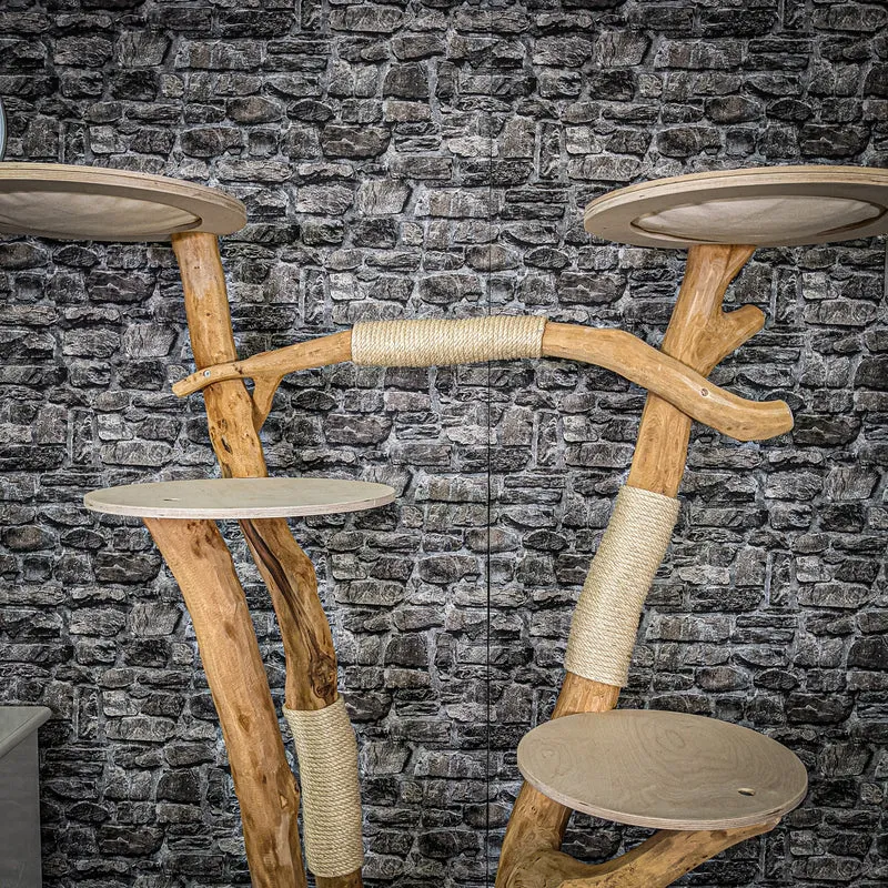 Naturkratzbaum 2290 Kratzbaum Natur Holz Design 183 cm hoch