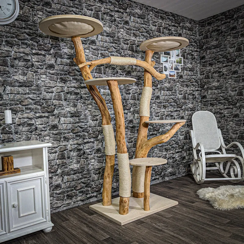 Naturkratzbaum 2290 Kratzbaum Natur Holz Design 183 cm hoch