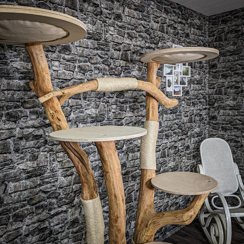 Naturkratzbaum 2290 Kratzbaum Natur Holz Design 183 cm hoch