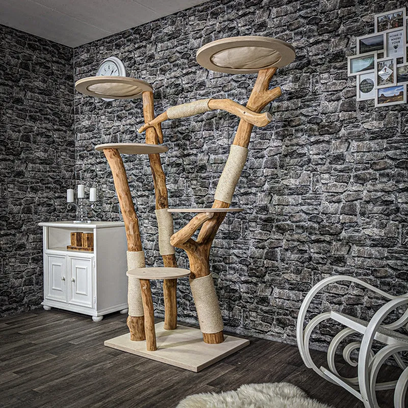 Naturkratzbaum 2290 Kratzbaum Natur Holz Design 183 cm hoch