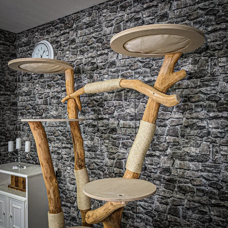 Naturkratzbaum 2290 Kratzbaum Natur Holz Design 183 cm hoch