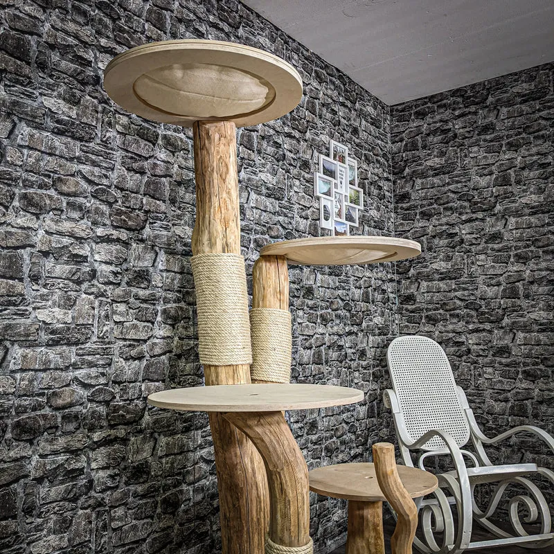 Naturkratzbaum 2289 Kratzbaum Natur Holz Design 175 cm hoch