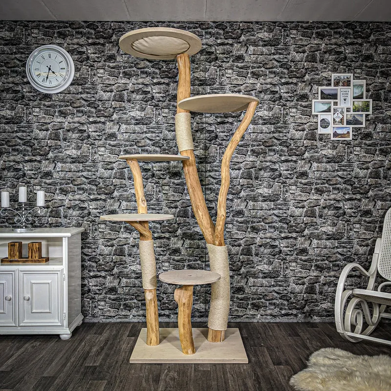 Naturkratzbaum 2288 Kratzbaum Natur Holz Design 215 cm hoch