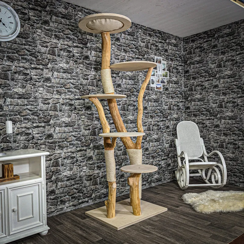 Naturkratzbaum 2288 Kratzbaum Natur Holz Design 215 cm hoch