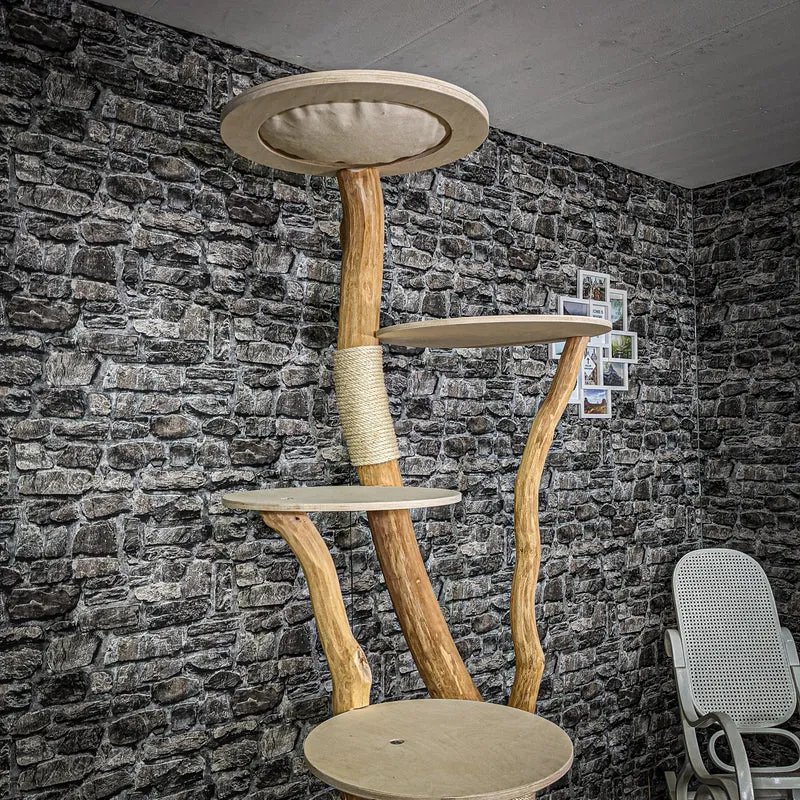 Naturkratzbaum 2288 Kratzbaum Natur Holz Design 215 cm hoch