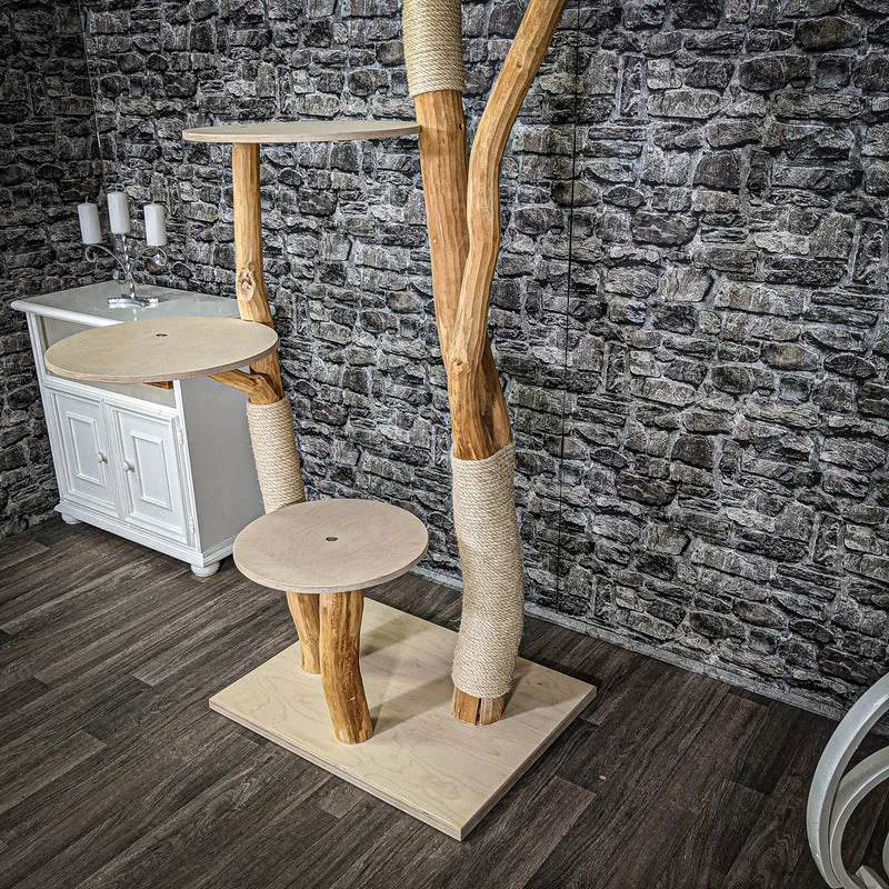 Naturkratzbaum 2288 Kratzbaum Natur Holz Design 215 cm hoch