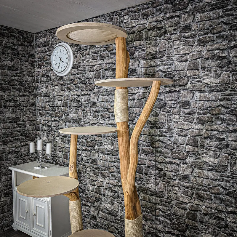 Naturkratzbaum 2288 Kratzbaum Natur Holz Design 215 cm hoch