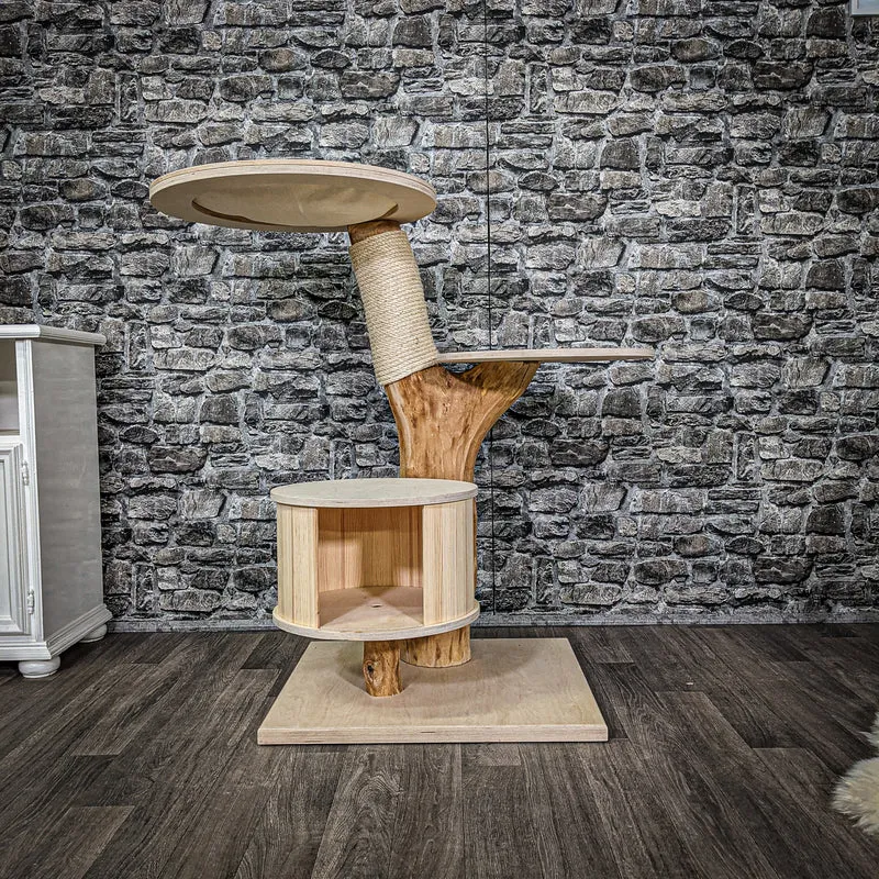 Naturkratzbaum 2287 Kratzbaum Natur Holz Design 105 cm hoch