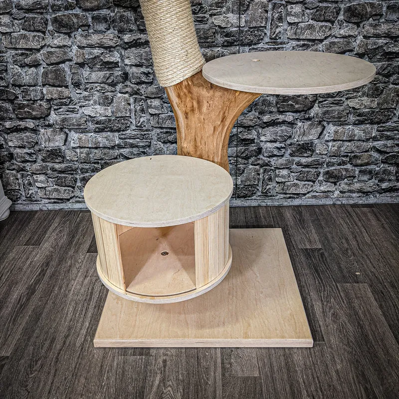 Naturkratzbaum 2287 Kratzbaum Natur Holz Design 105 cm hoch