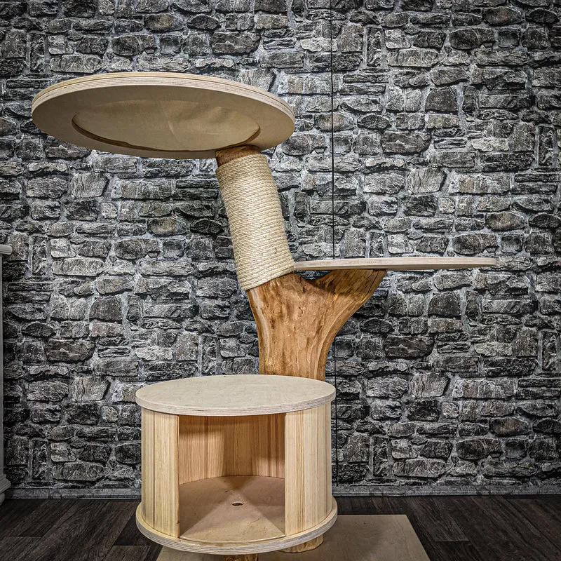 Naturkratzbaum 2287 Kratzbaum Natur Holz Design 105 cm hoch