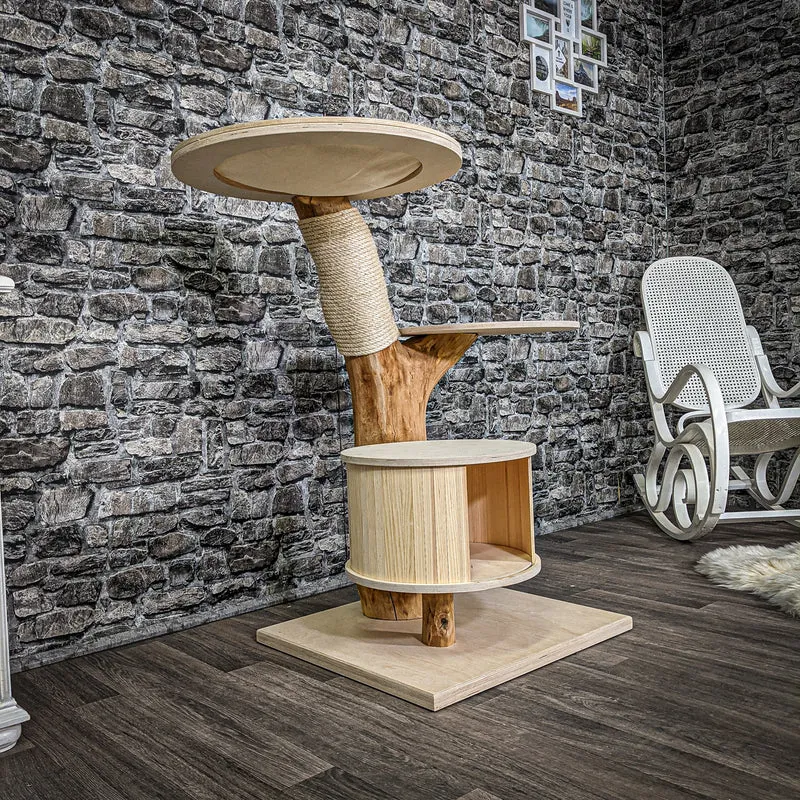 Naturkratzbaum 2287 Kratzbaum Natur Holz Design 105 cm hoch