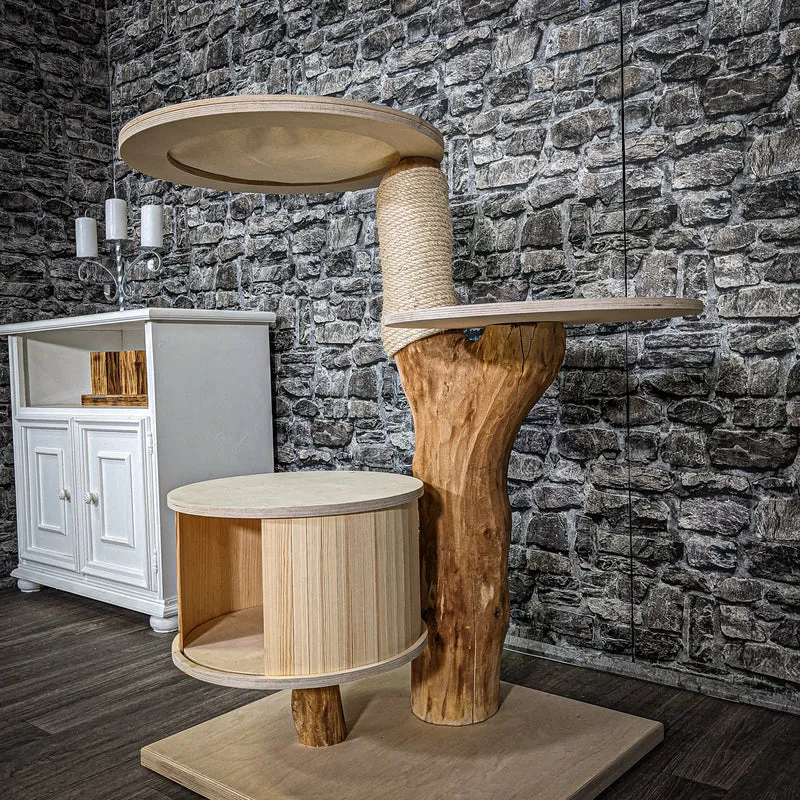 Naturkratzbaum 2287 Kratzbaum Natur Holz Design 105 cm hoch