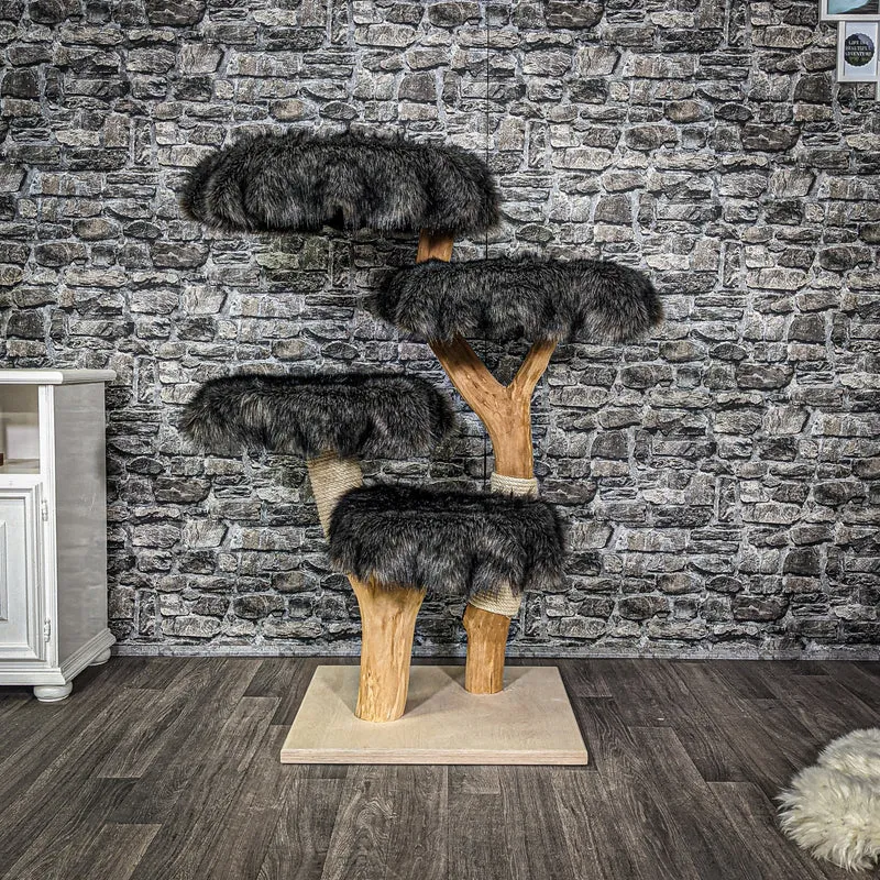 Naturkratzbaum 2286 Kratzbaum Natur Holz Design 125 cm hoch