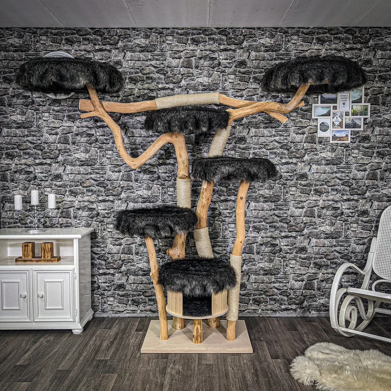 Naturkratzbaum 2285 Kratzbaum Natur Holz Design 197 cm hoch