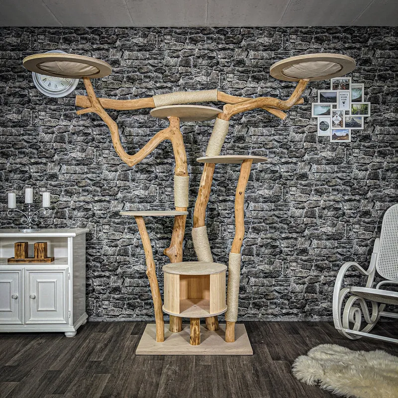 Naturkratzbaum 2285 Kratzbaum Natur Holz Design 197 cm hoch