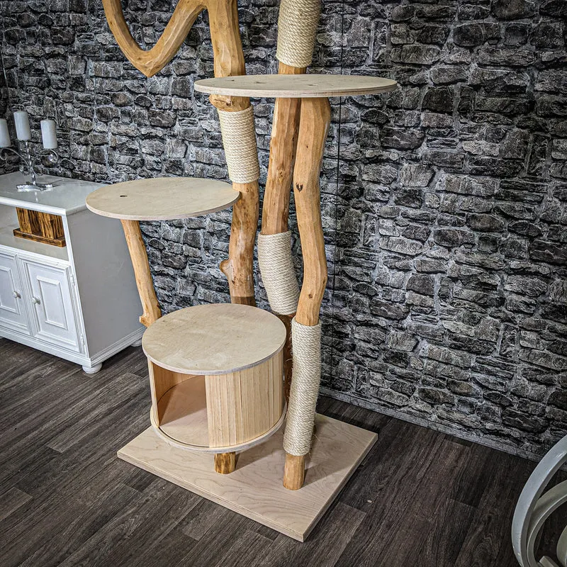 Naturkratzbaum 2285 Kratzbaum Natur Holz Design 197 cm hoch