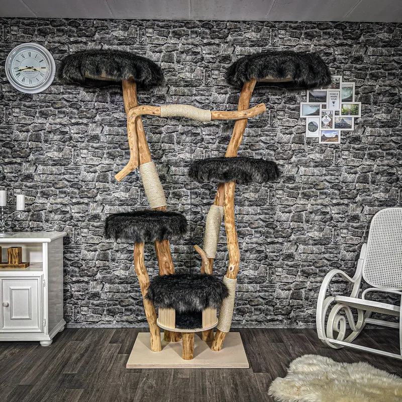Naturkratzbaum 2284 Kratzbaum Natur Holz Design 197 cm hoch