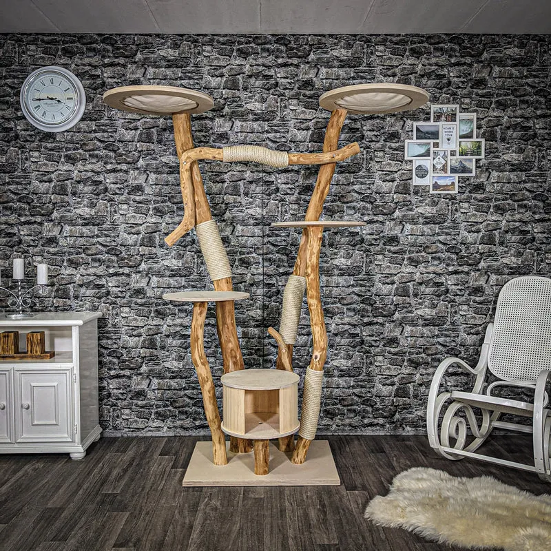 Naturkratzbaum 2284 Kratzbaum Natur Holz Design 197 cm hoch