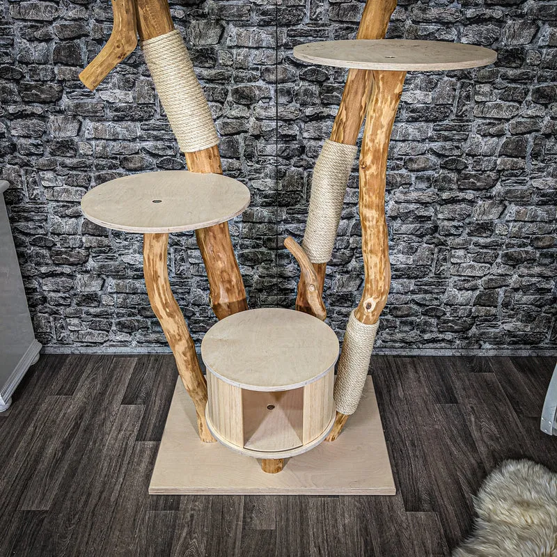 Naturkratzbaum 2284 Kratzbaum Natur Holz Design 197 cm hoch