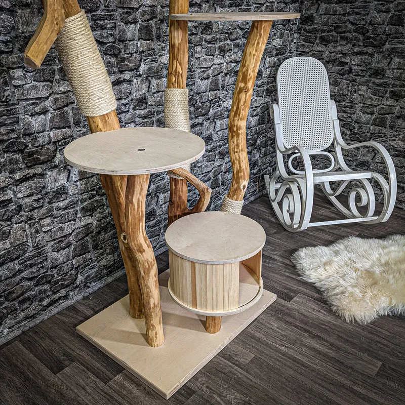 Naturkratzbaum 2284 Kratzbaum Natur Holz Design 197 cm hoch