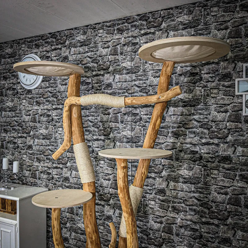 Naturkratzbaum 2284 Kratzbaum Natur Holz Design 197 cm hoch