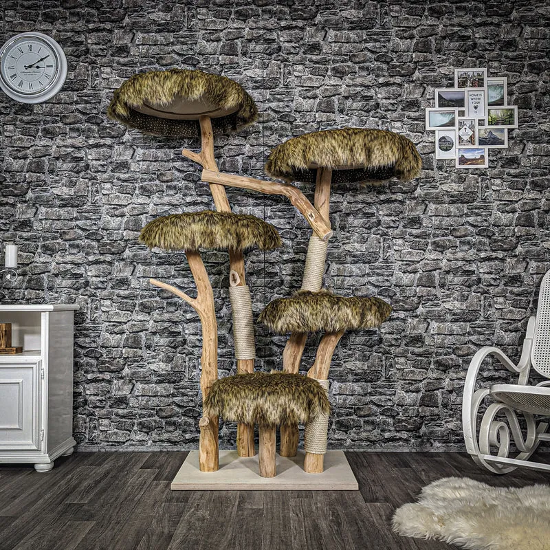 Naturkratzbaum 2282 Kratzbaum Natur Holz Design 178 cm hoch