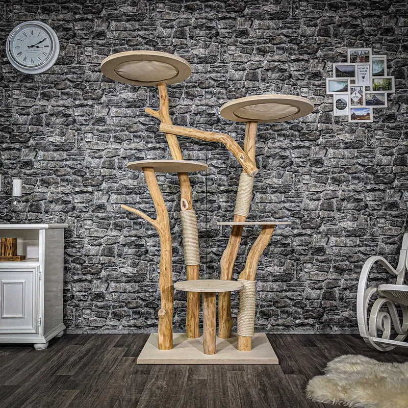 Naturkratzbaum 2282 Kratzbaum Natur Holz Design 178 cm hoch