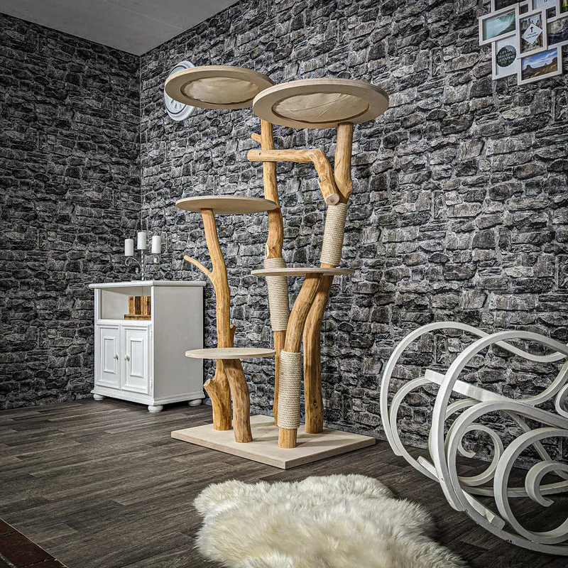 Naturkratzbaum 2282 Kratzbaum Natur Holz Design 178 cm hoch