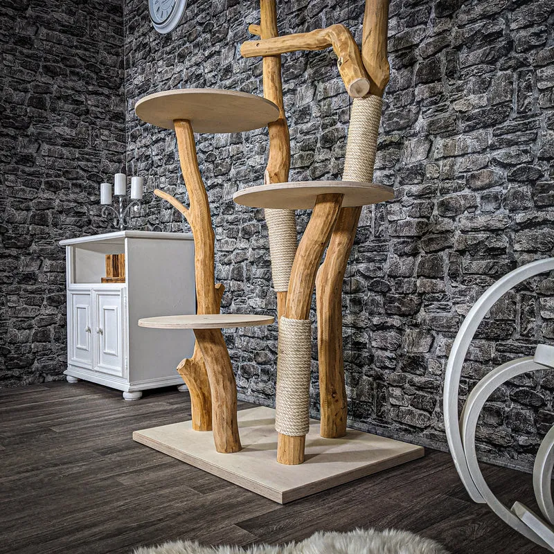 Naturkratzbaum 2282 Kratzbaum Natur Holz Design 178 cm hoch