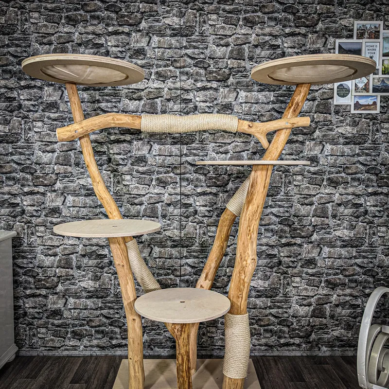 Naturkratzbaum 2281 Kratzbaum Natur Holz Design 165 cm hoch