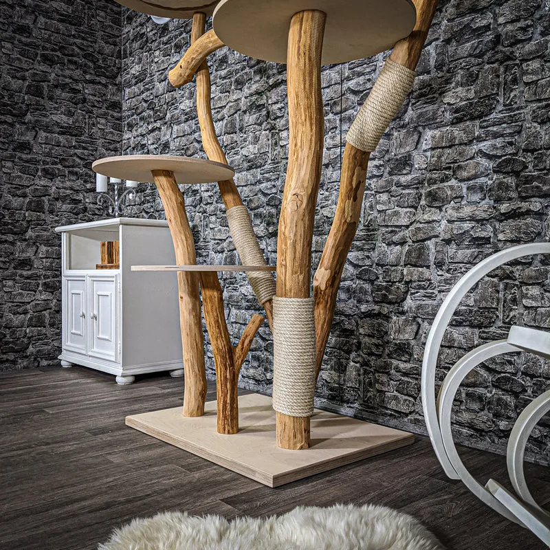 Naturkratzbaum 2281 Kratzbaum Natur Holz Design 165 cm hoch