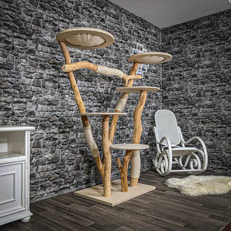 Naturkratzbaum 2281 Kratzbaum Natur Holz Design 165 cm hoch