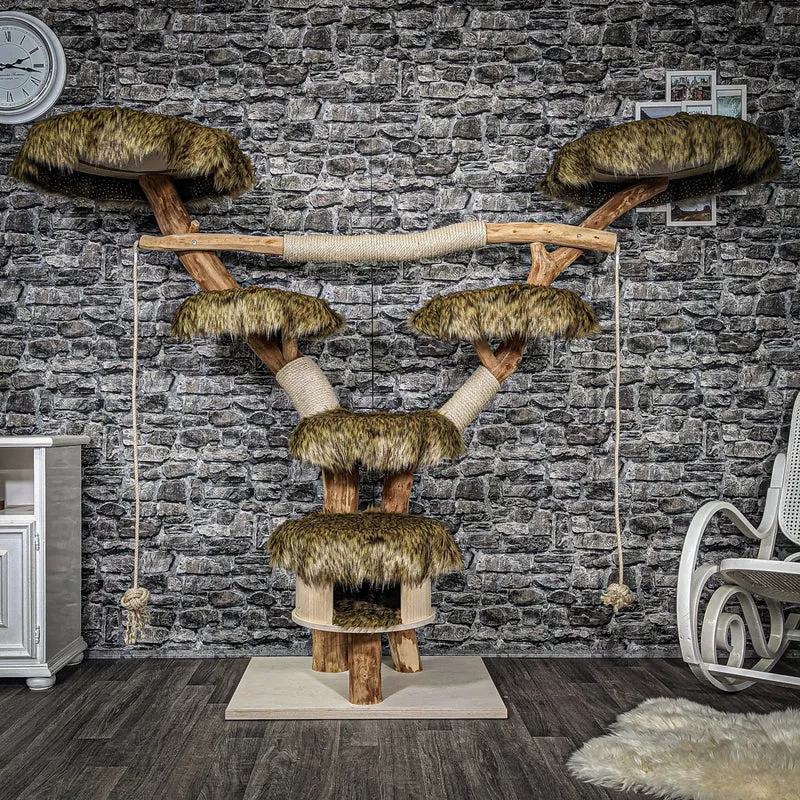 Naturkratzbaum 2279 Kratzbaum Natur Holz Design 170 cm hoch