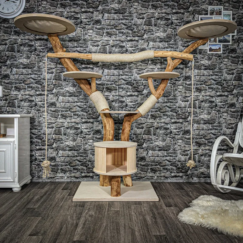 Naturkratzbaum 2279 Kratzbaum Natur Holz Design 170 cm hoch