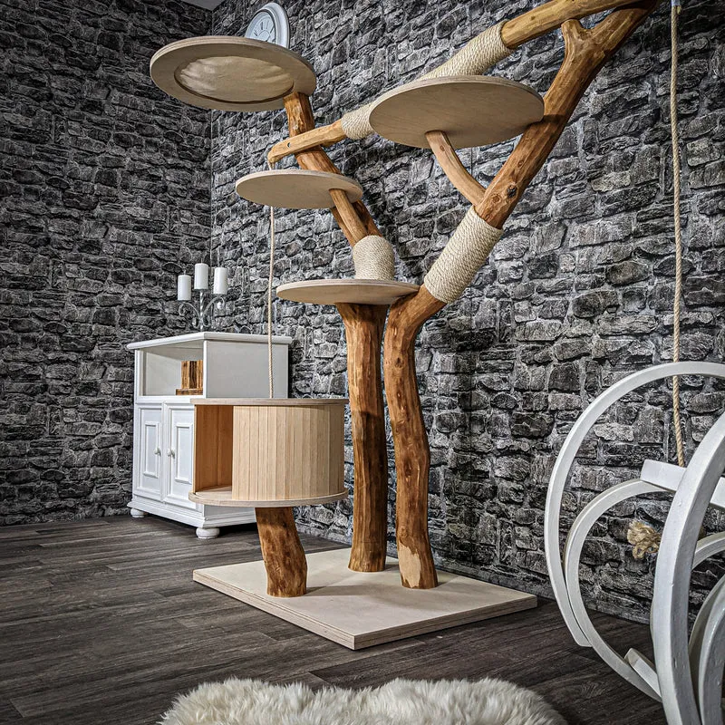 Naturkratzbaum 2279 Kratzbaum Natur Holz Design 170 cm hoch