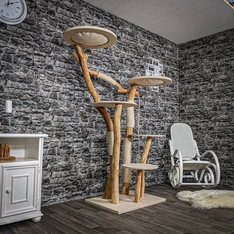 Naturkratzbaum 2278 Kratzbaum Natur Holz Design 180 cm hoch