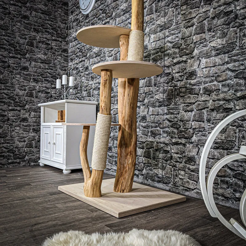 Naturkratzbaum 2277 Kratzbaum Natur Holz Design 160 cm hoch